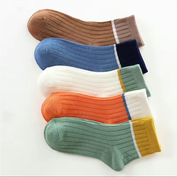 Socks Kid’s European Mid-Calf Cotton 5 Pairs, size 4 -7 years - Picture 2 of 4